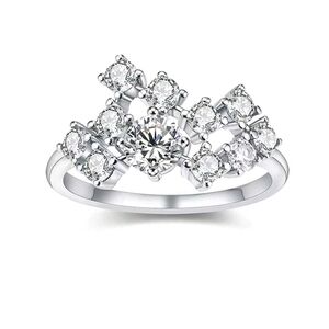 SS 925 Elegant Moissanite  Women's  Ring Size 5